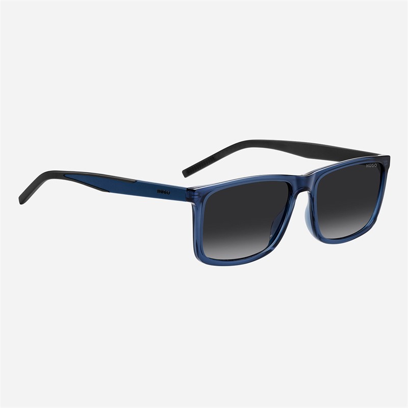 HUGO Mens Rectangular Sunglasses Blue