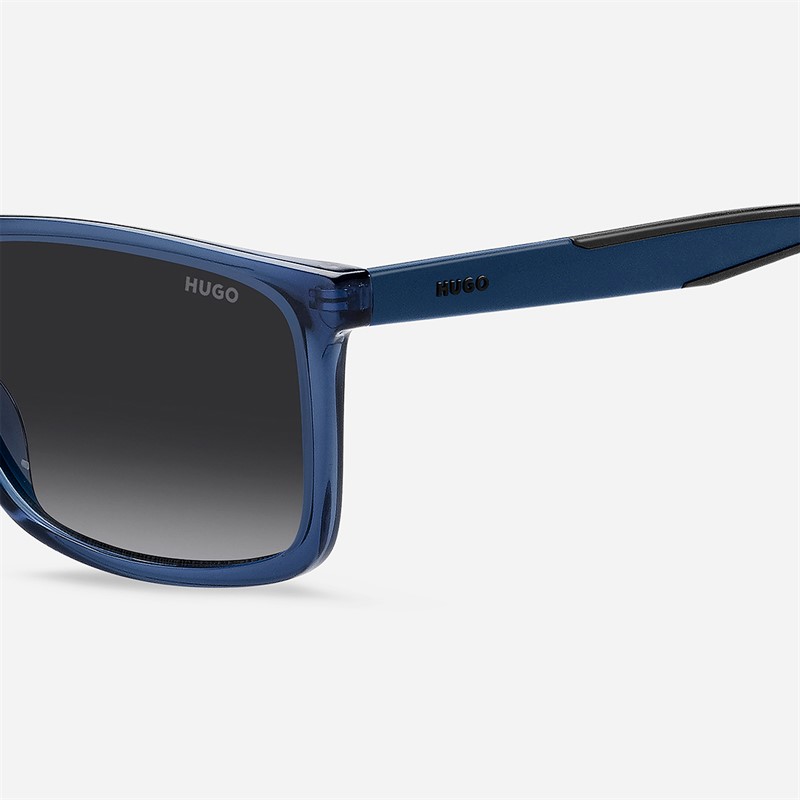 HUGO Mens Rectangular Sunglasses Blue