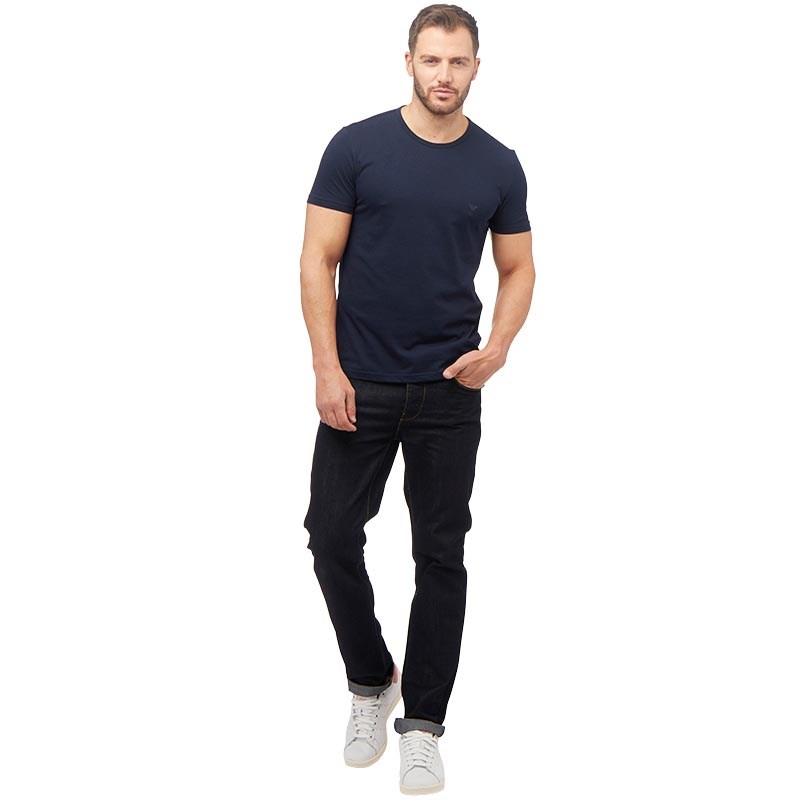 Emporio Armani Mens Two Pack T-Shirt Navy/Navy