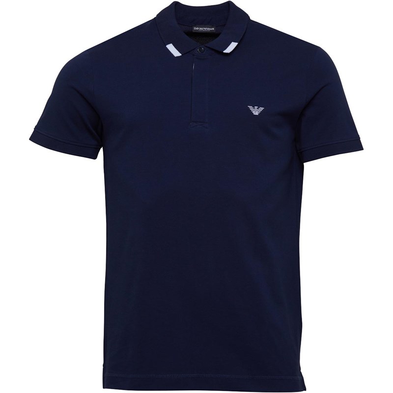 Buy Emporio Armani Mens Small Logo Polo Navy
