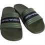 Emporio Armani Mens Slides Emerald Green