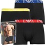 Emporio Armani Mens Three Pack Trunks Black/Black/Black