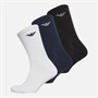 Emporio Armani Mens Three Pack Crew Socks White/Black/Navy