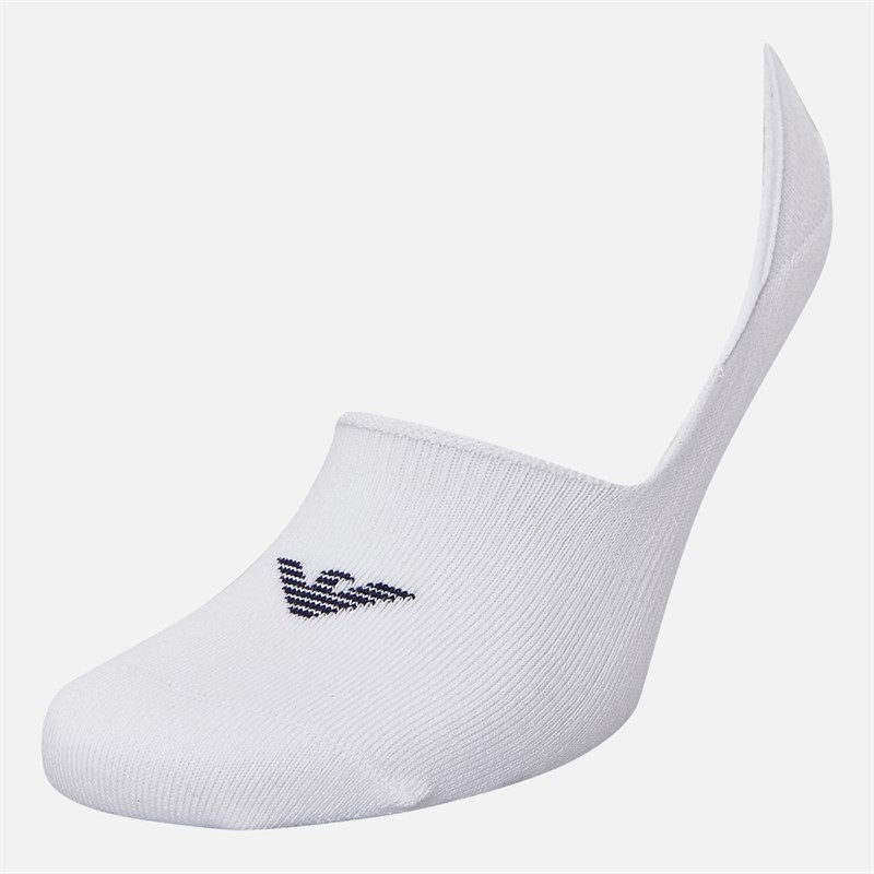 Emporio Armani Mens Three Pack Trainer Liners White
