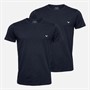 Emporio Armani Mens Two Pack Round Neck T-Shirts Navy Navy Blue/Navy Blue White Logo
