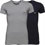 Emporio Armani Mens Two Pack T-Shirt Grey/Marine