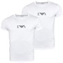 Emporio Armani Lot de 2 Tee-Shirts Homme Blanc