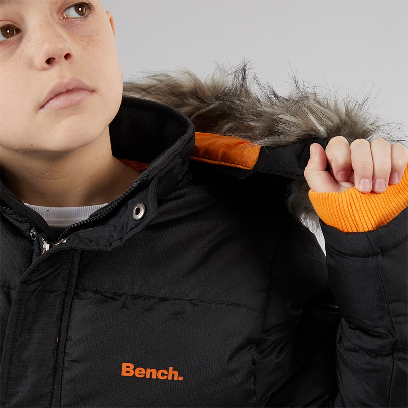 Bench Junge Calcott Parka Jacke Schwarz