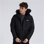 Bench Mens Tillor Fur Trim Hooded Padded Ripstop Parka Black