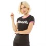 Bench Womens Eve T-Shirt Black/Bright Pink