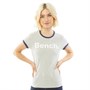 Bench Womens Eve T-Shirt Light Grey Marl/Navy