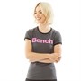 Bench Womens Eve T-Shirt Charcoal Marl/Black