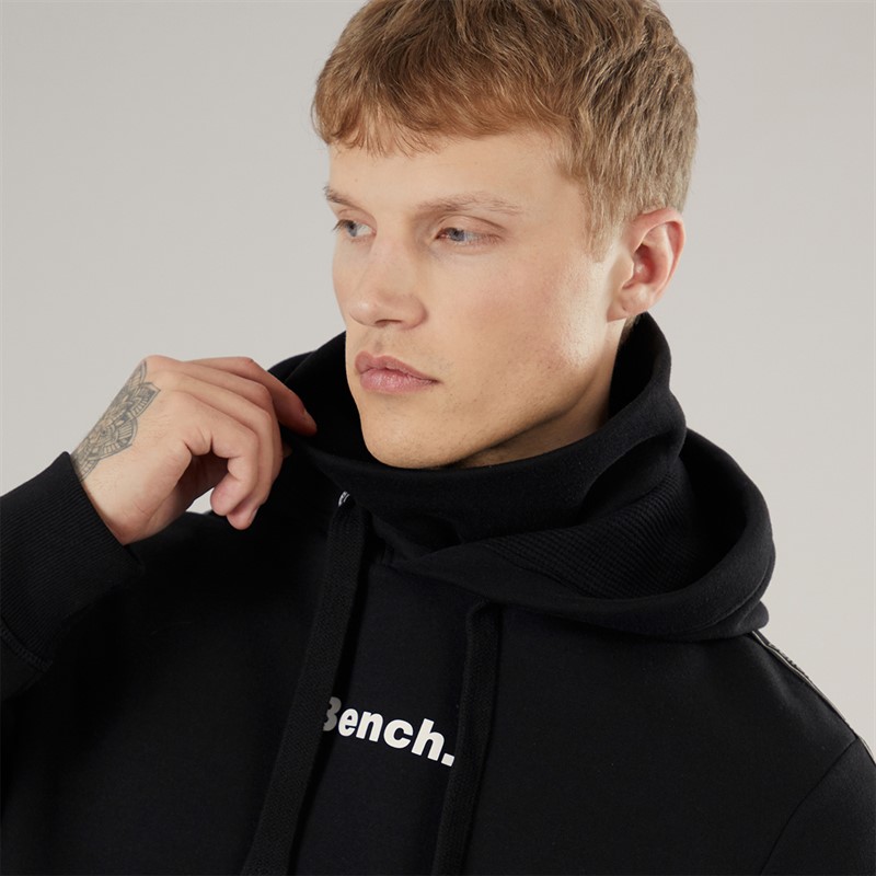 Bench Mens Guttell Tracksuit With Branded Tape Detail Black