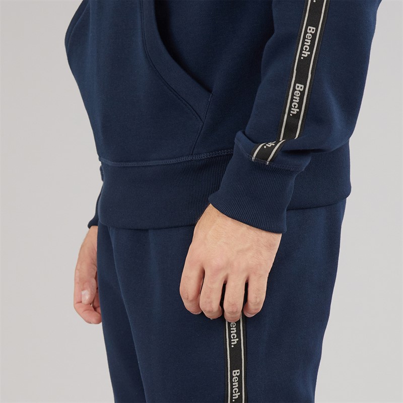Bench Mens Guttell Tracksuit With Branded Tape Detail Navy