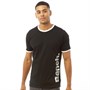 Bench Tee-Shirt Navi Ringer Homme Noir