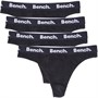 Bench Womens Marion Four Pack Thongs Black