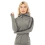 Bench Womens Amarie Zip Through Hoodie Grey Marl
