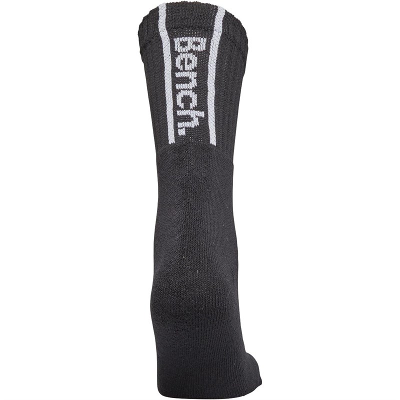 Bench Mens Medine Five Pack Sport Crew Socks Black