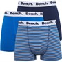 Bench Mens Flynn Three Pack Boxers Blue/Striped