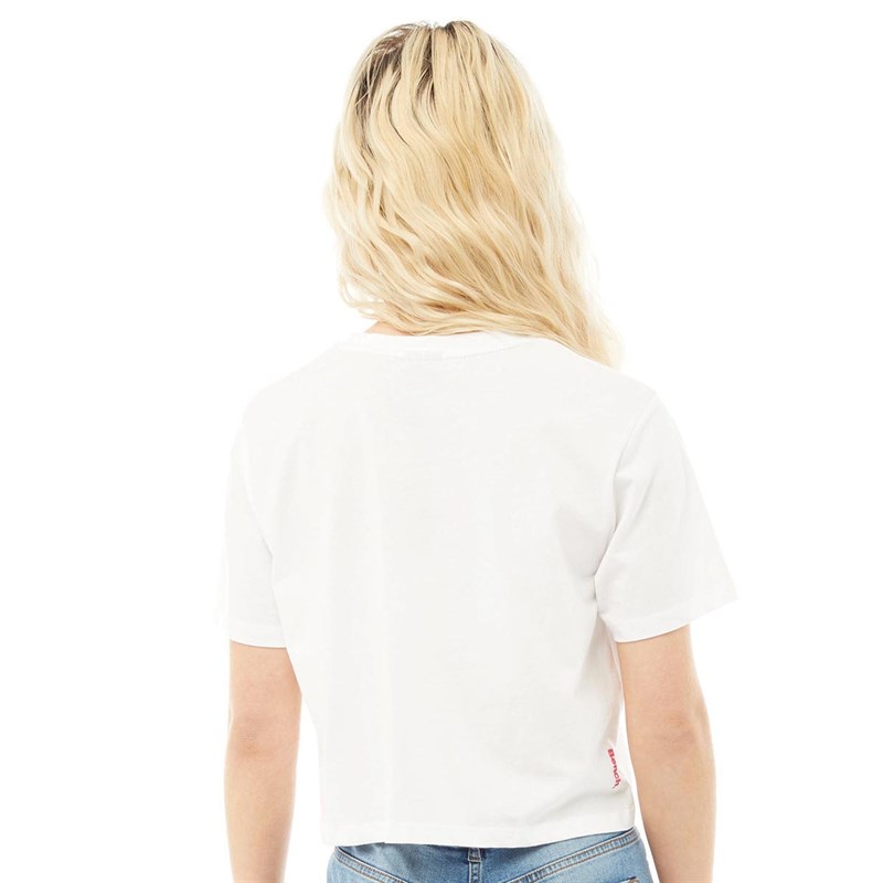 Bench Womens Kay Cropped T-Shirt White