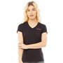 Bench Womens Rachel V Neck T-Shirt Black