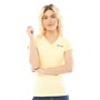 Bench Womens Rachel V Neck T-Shirt Yellow