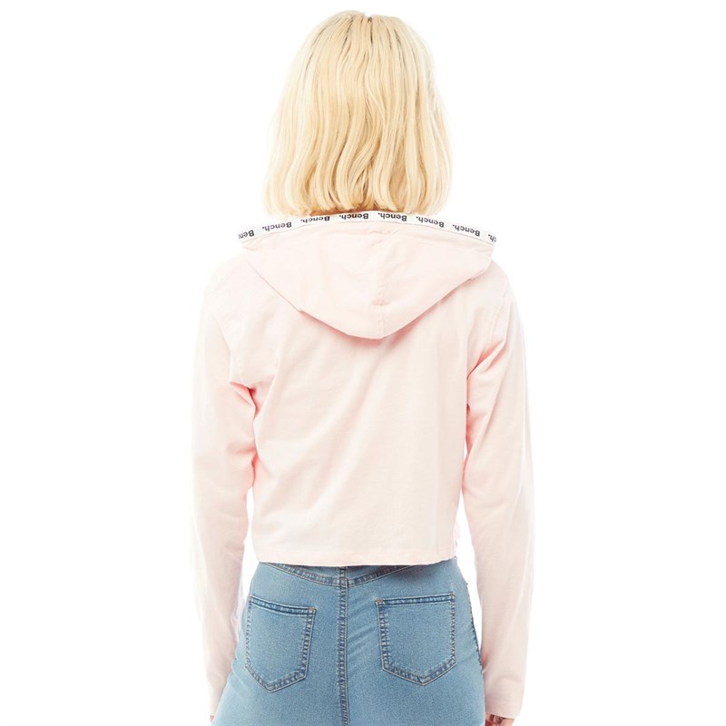 Bench Womens Ella Cropped Hoodie Pink