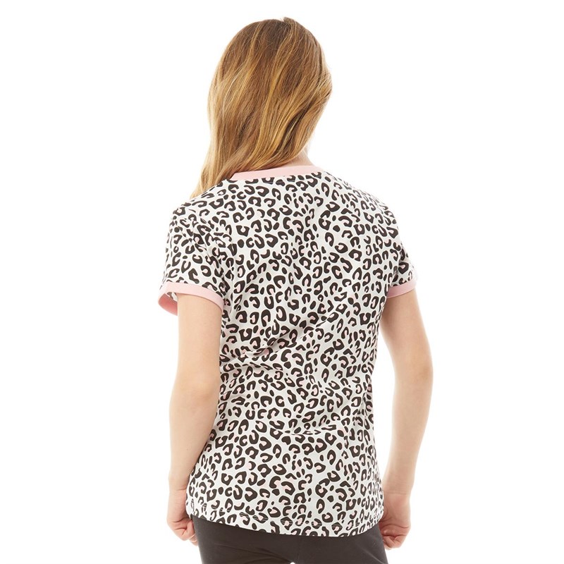 Bench Girls Lisa T-Shirt Pink/Leopard Print