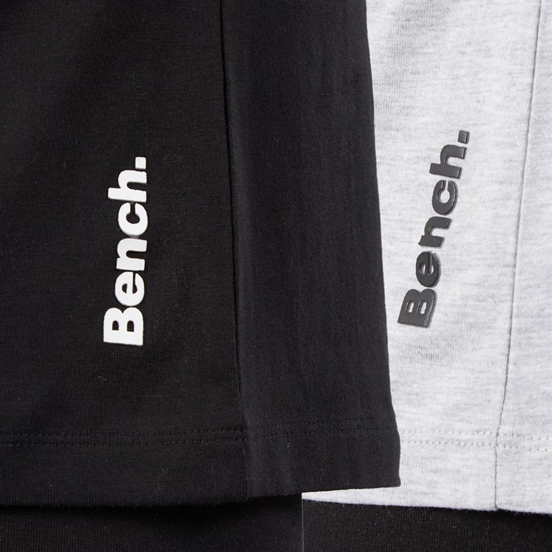 Bench Womens Grammen Two Pack T-Shirts Black/Grey Marl