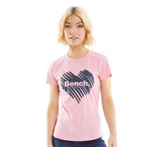 Bench Dames Loveheart Singlet Roze