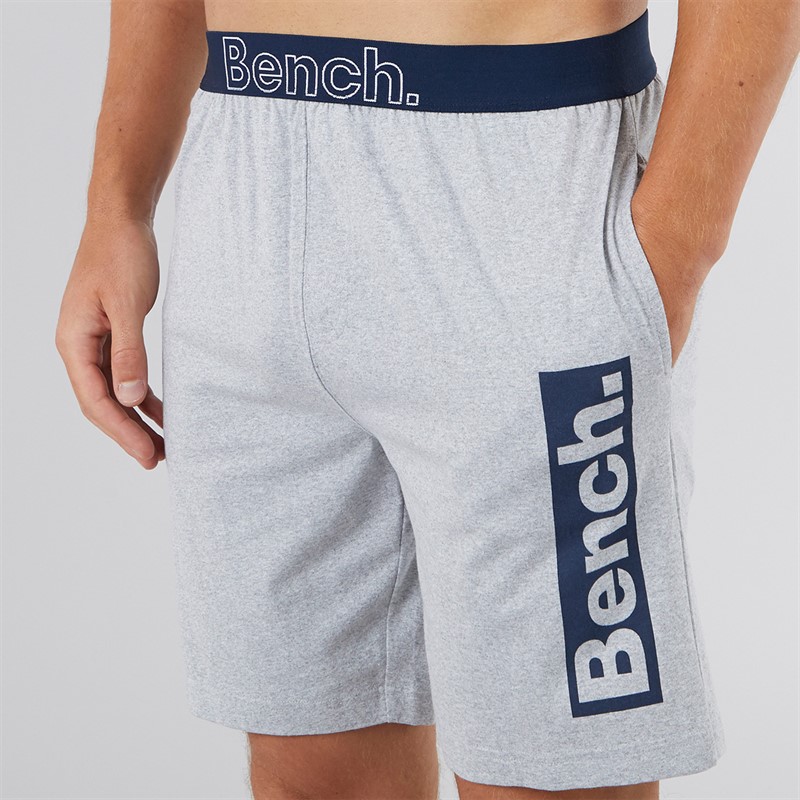 Bench Mens Gallen Jersey Lounge Shorts Grey Marl