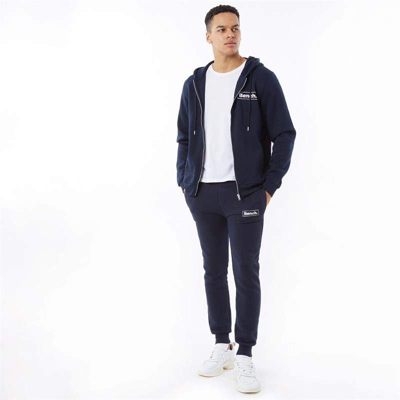 Bench Mens Jord Sustainable Zip Through Tracksuit Navy