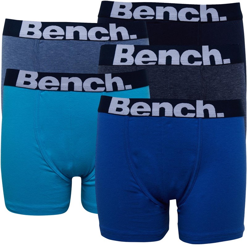 Buy Bench Boys Bennett Five Pack Boxers Blue