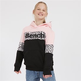 Sweat Capuche Femme Bench Rose Imprimé Animal - Taille 12 M, Zip Intégral, Très Bon État