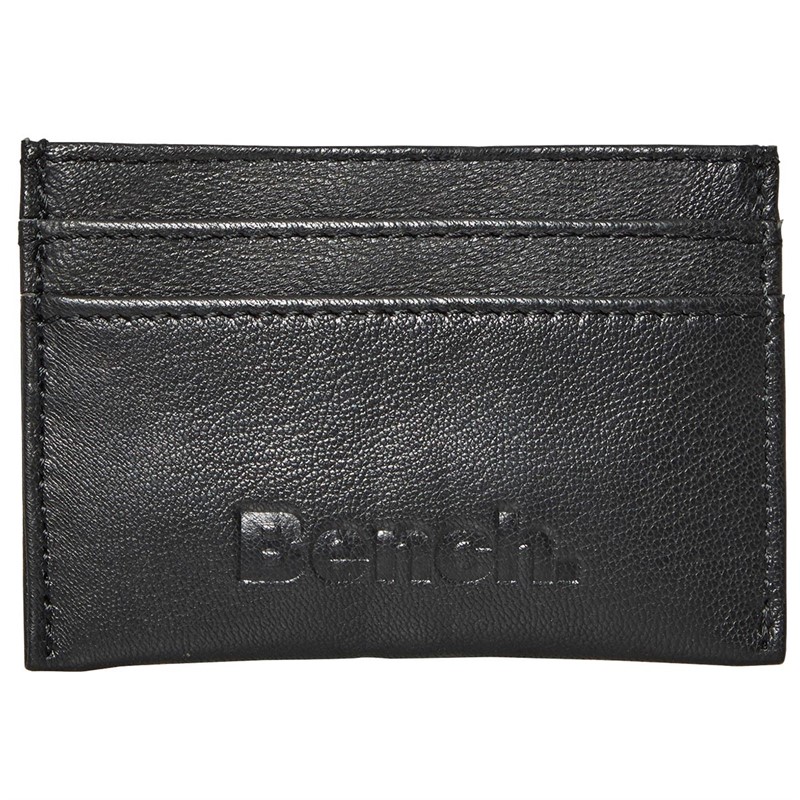 Bench Mens Leather Card Holder Black