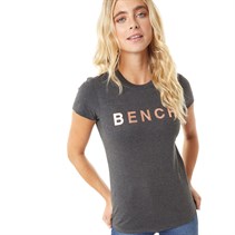 Bench Womens Marlo Foil T-Shirt Charcoal Marl