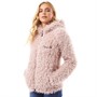 Bench Womens Kori Faux Fur Zip Hoodie Pink