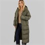 Bench Damen Ryelle Maxi Länge Steppjacke Khaki