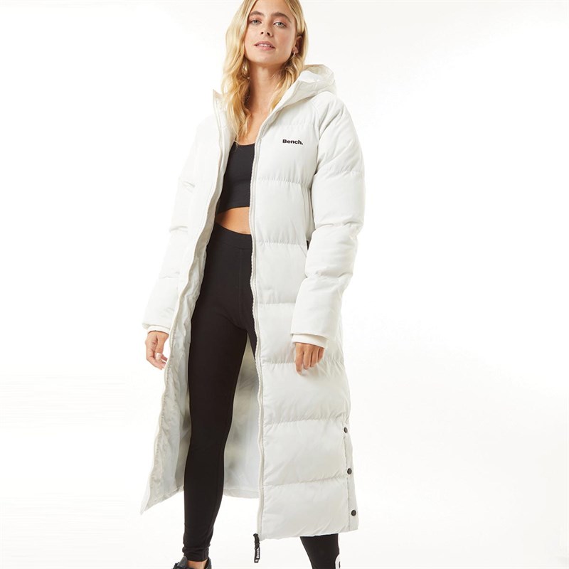 Bench Damen Ryelle Maxi Länge Daunenjacke Winterweiß