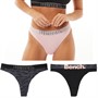 Bench Womens Zeeta Three Pack Thongs Black/Pink/White