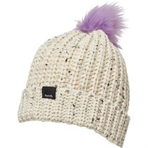 Bench Womens Daisie Faux Fur Pom Hat Oatmeal