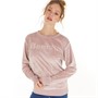 Bench Womens Mirabelle Velour Sweatshirt Pink