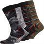 Bench Mens Diaz Five Pack Dress Socks Camo/Stripe