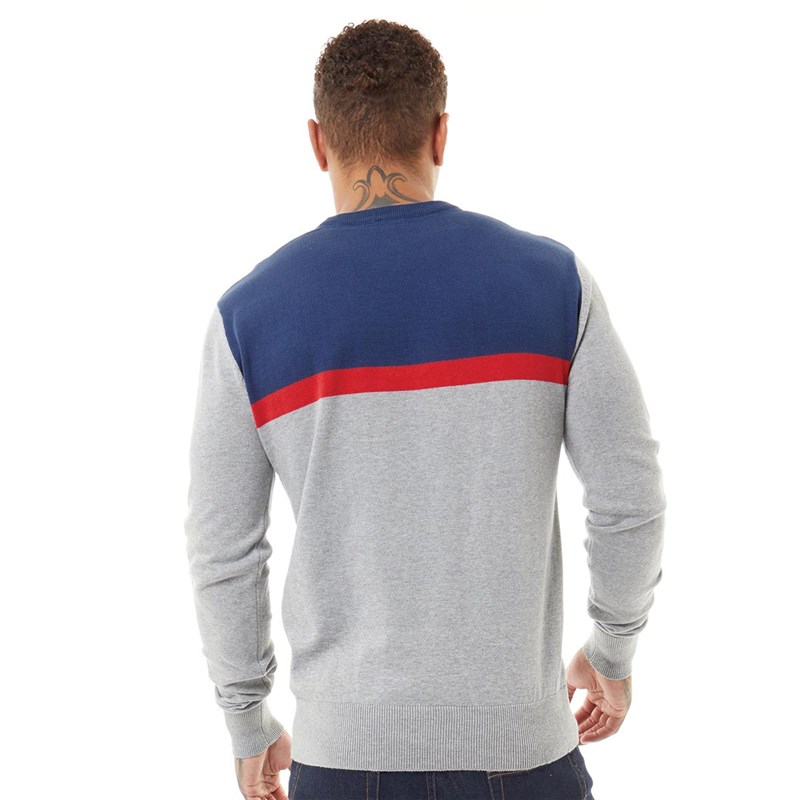 Buy Bench Mens Huston Crew Neck Jumper Grey Marl