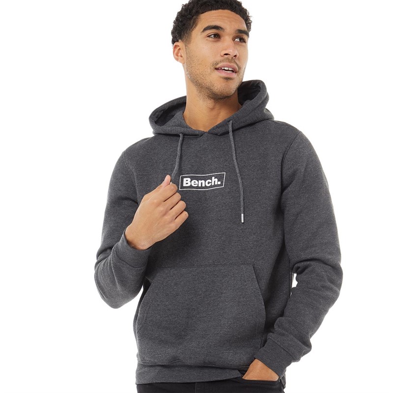 Buy Bench Mens Bennie Hoodie A Charcoal Marl