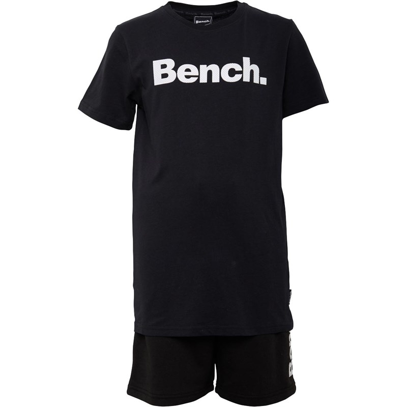 Bench Boys Leollo T-Shirt And Fleece Shorts Set Black