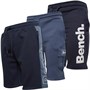 Bench Mens Claroldo Three Pack Shorts Navy/Denim