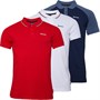 Bench Mens Grufle Three Pack Polos Navy/Red/White