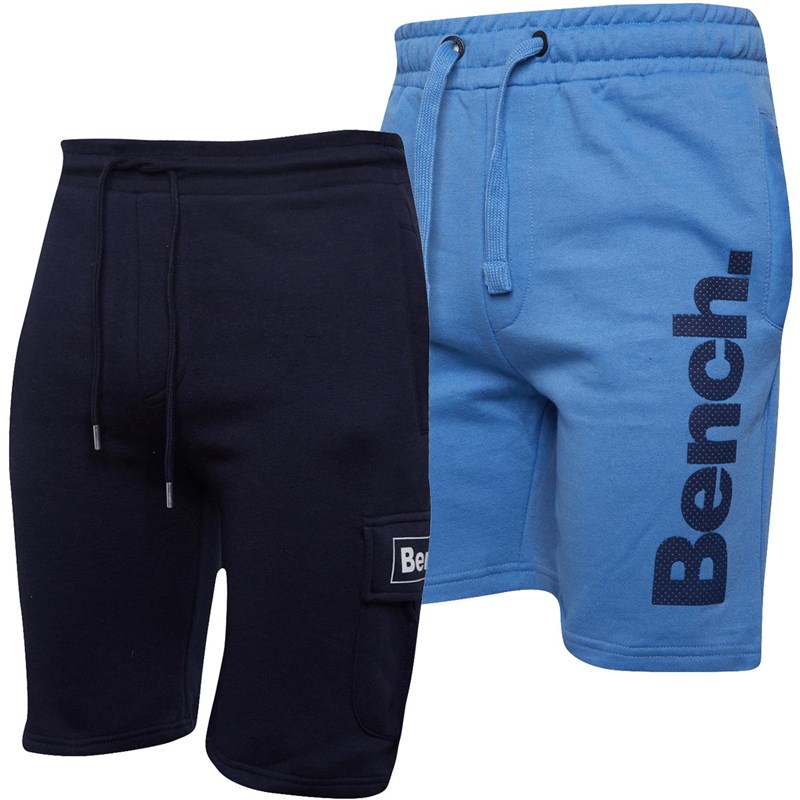 Buy Bench Mens Rolclax Two Pack Shorts Navy/Denim