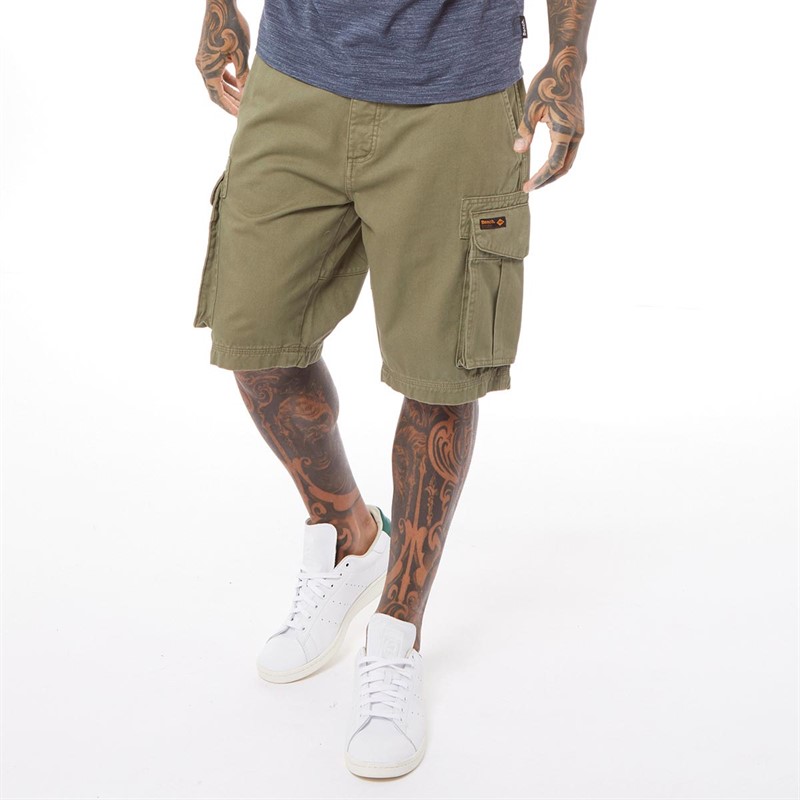 Mens long shop khaki shorts